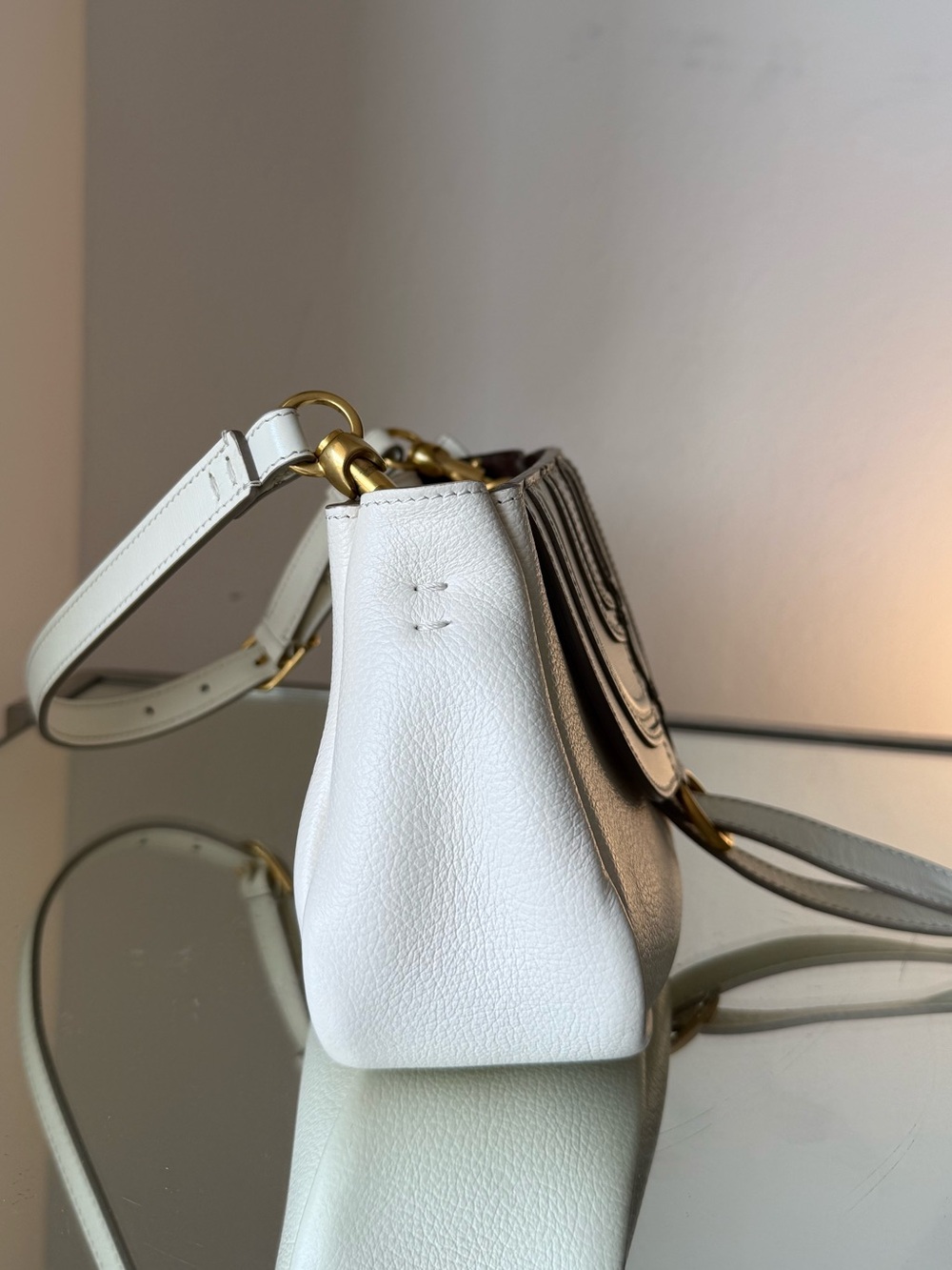 Chloe Marcie Baguette Leather Cross-Body Bag - Picture 12 of 16